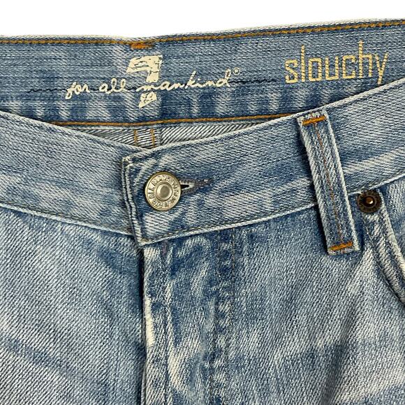 7 For All Mankind 7FAM Mens Slouchy Fit Button Fly Jeans Light Wash sz 36 x 31 - Picture 4 of 13